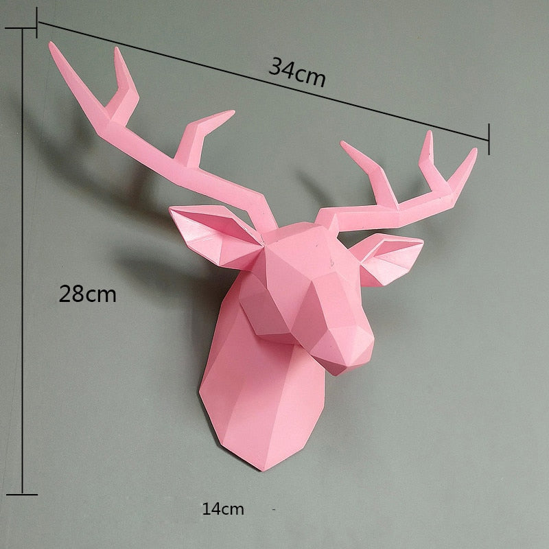 3D鹿頭牆上裝飾