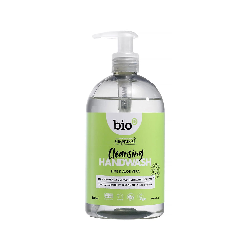 Bio-D® Sanitising Hand Wash – Lime & Aloe Vera (500ML)