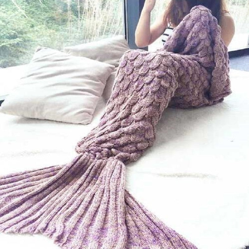 美人魚尾巴腳部保暖毛毯
